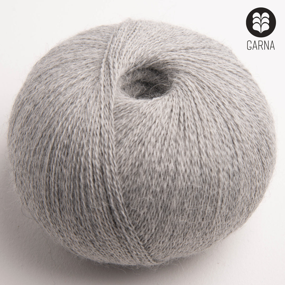 GARNA Alba Baby alpaca garn : 129 Lysegrå