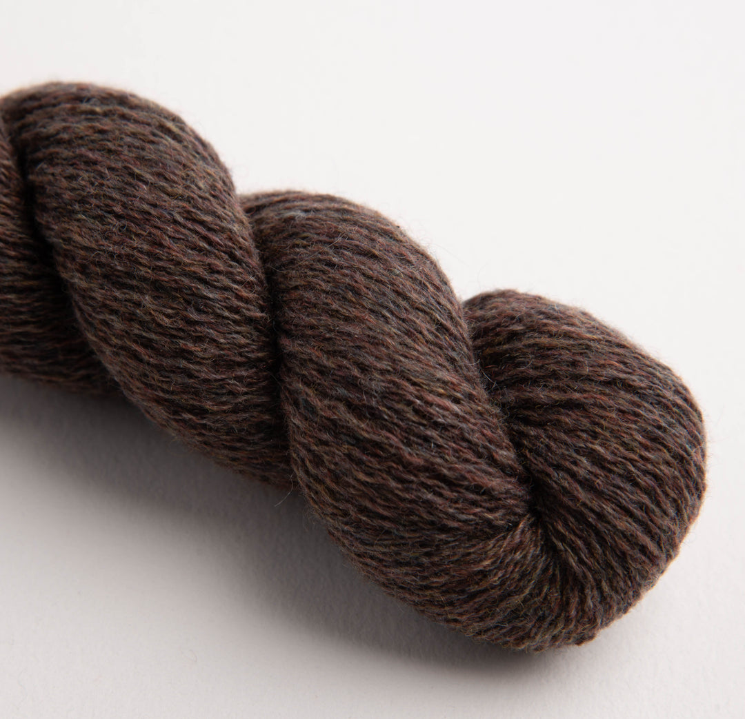 GARNA Edda Cashmere garn : Mørkebrun tweed - Limited