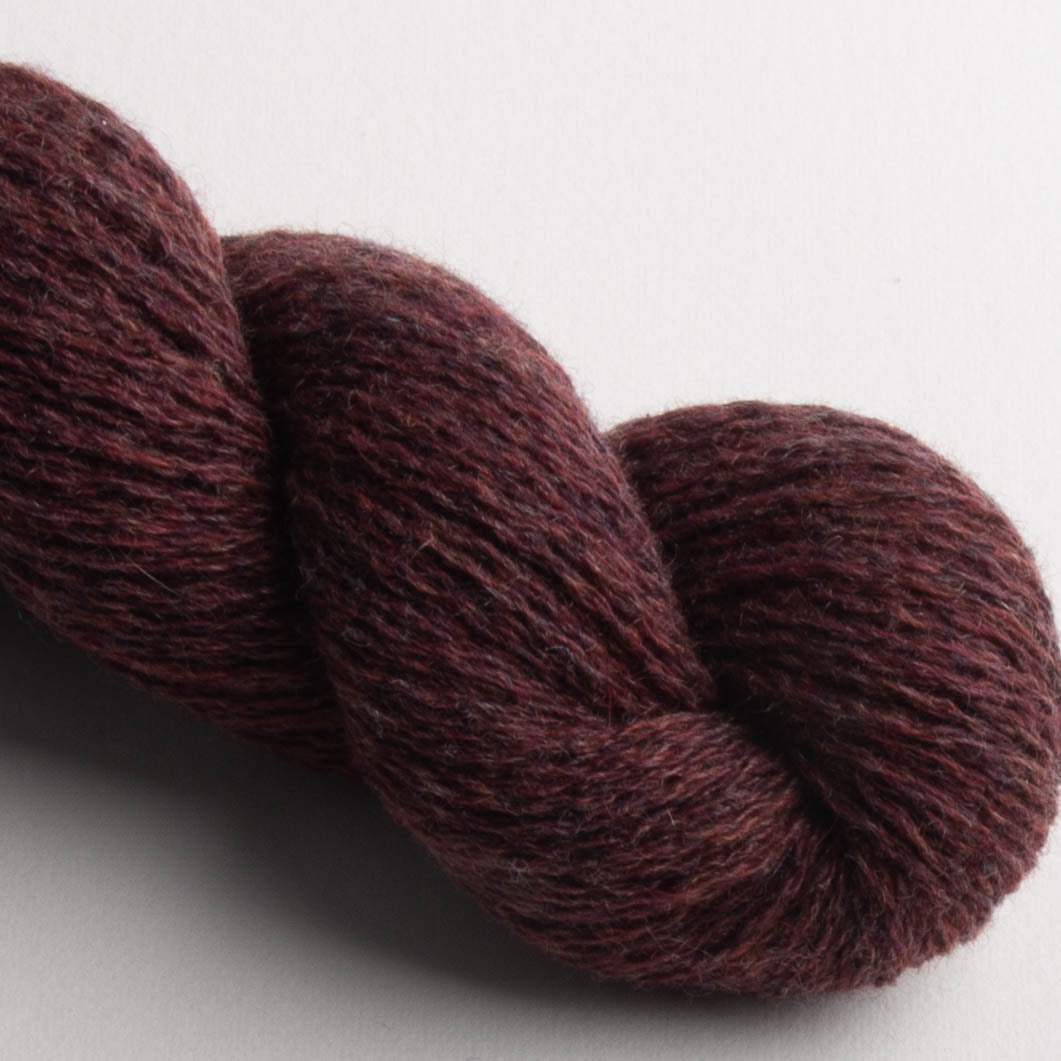 GARNA Edda Cashmere garn : Mørkerød tweed - Limited