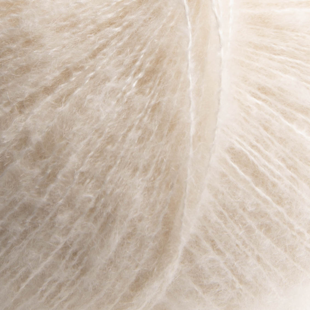 GARNA Cumulus Cashmere / silke garn : 205 Cream hvid