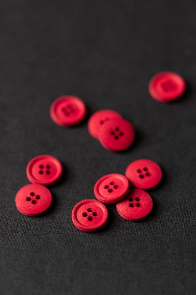 Merchant & Mills - Classic Red Bomuldsknap 15 mm