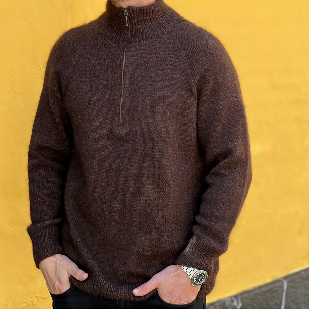 Zipper Sweater light Man - Strikkekit - PetiteKnit