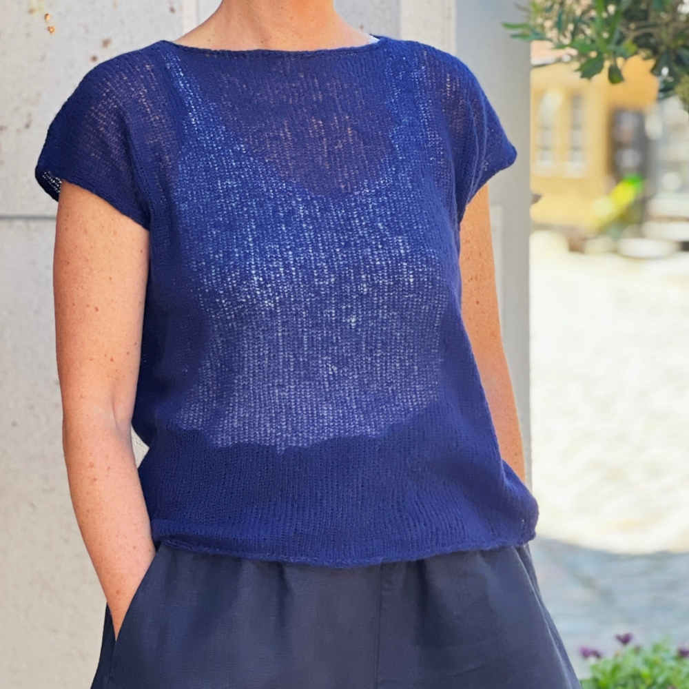 VERANO t-shirt No.2 - Strikkekit ensfarvet
