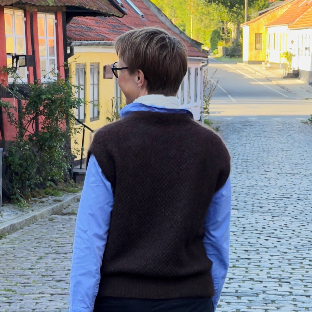 Fungus Slipover V-neck Refined Knitwear - Garnkit (uden opskrift)