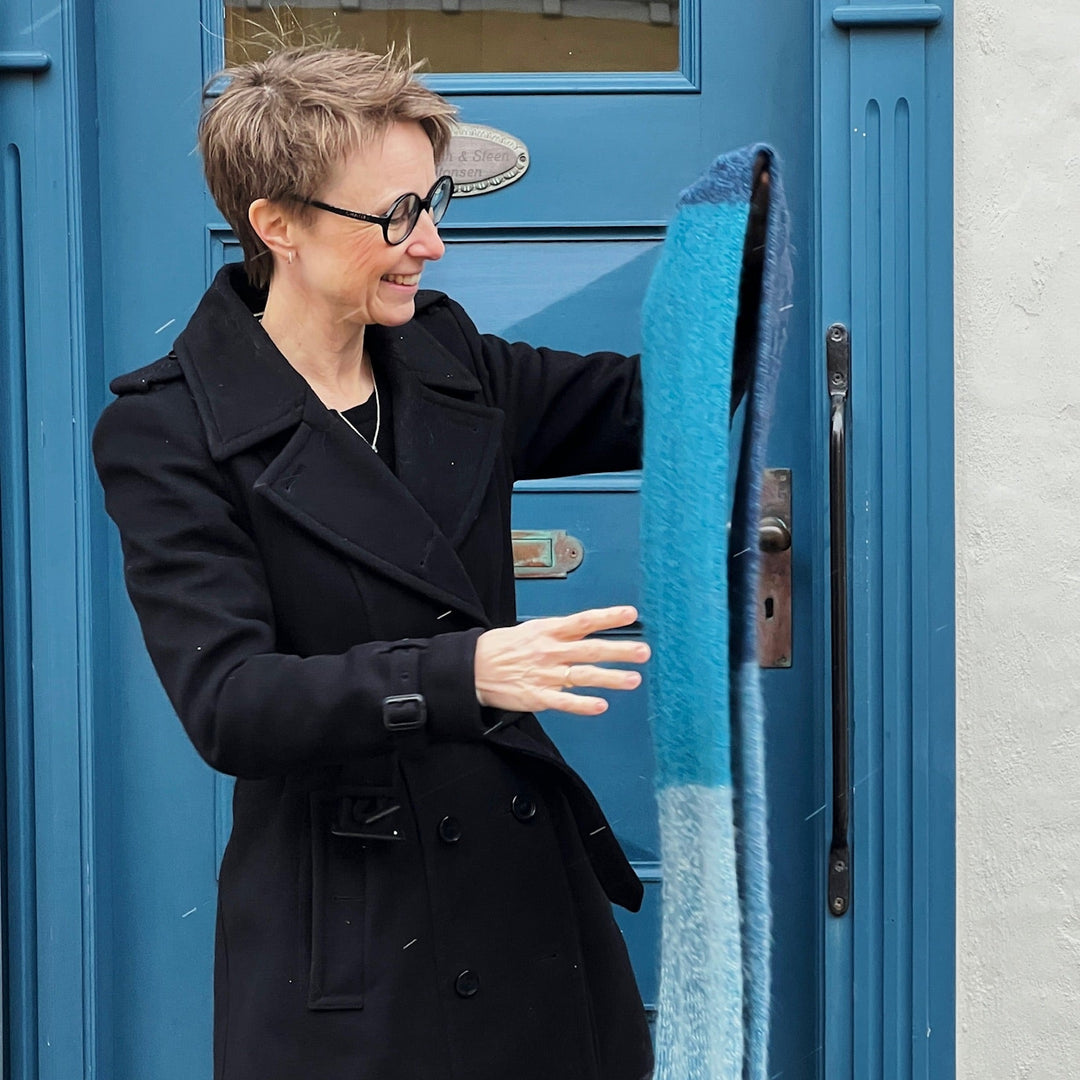 IRIS tørklæde - vælg egne farver - Strikkekit
