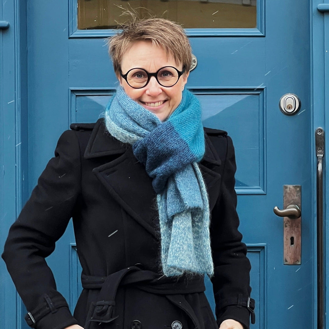 IRIS tørklæde - vælg egne farver - Strikkekit