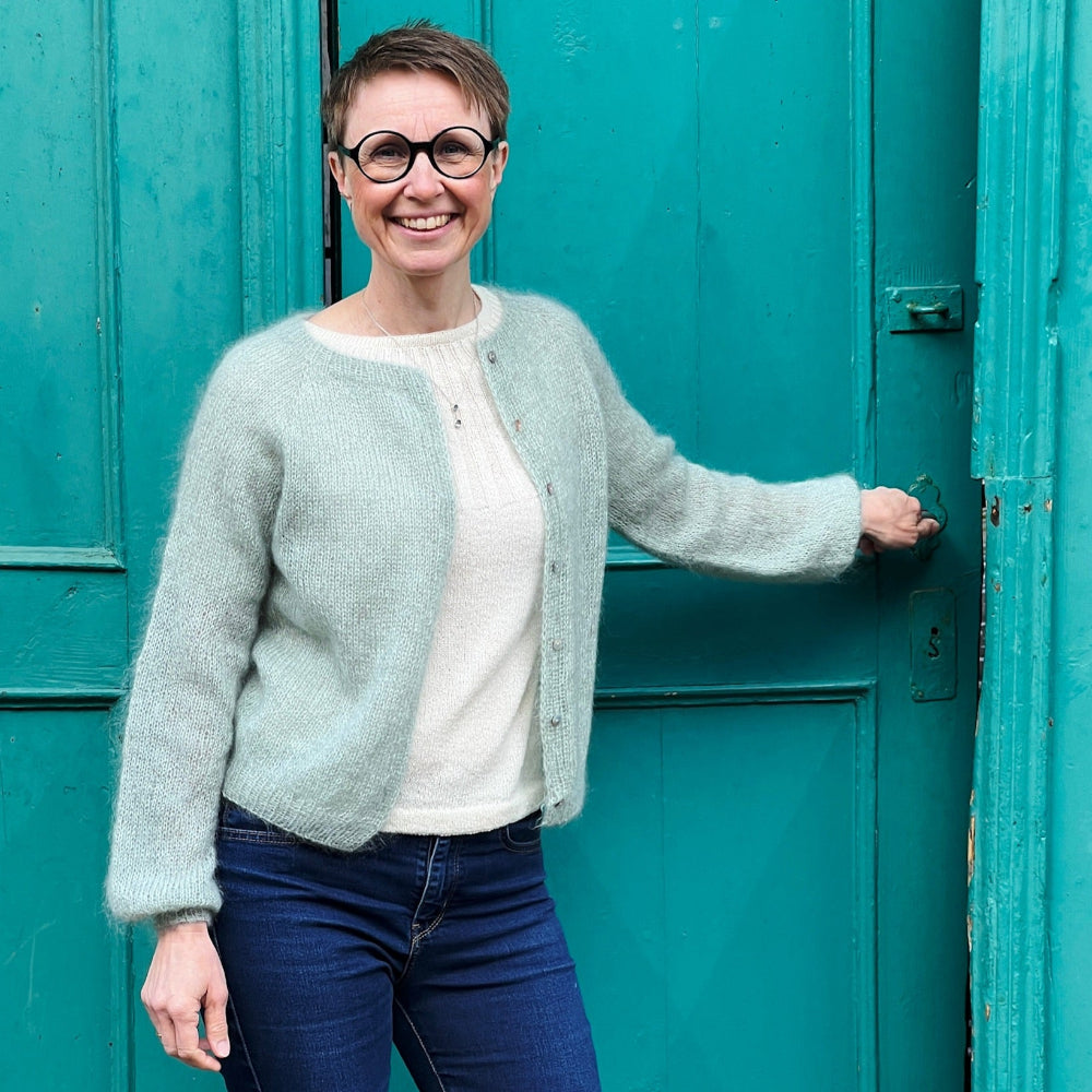 Nigrum Cardigan Refined Knitwear -  Garnkit (uden opskrift) mohair