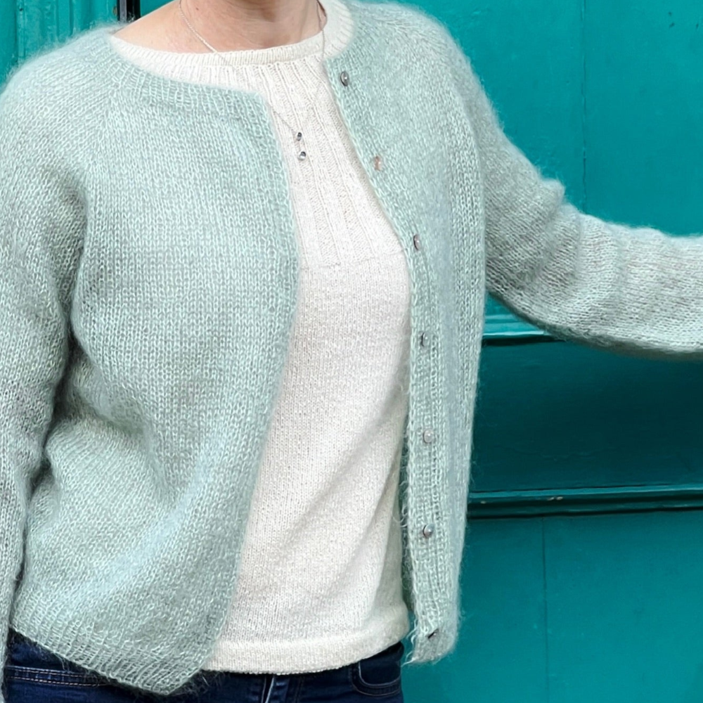 Nigrum Cardigan Refined Knitwear -  Garnkit (uden opskrift) mohair