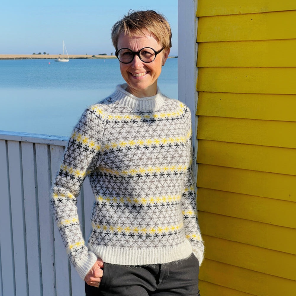 COLOURED CROSSES Anne Ventzel - Garnkit (uden opskrift) Cashmere