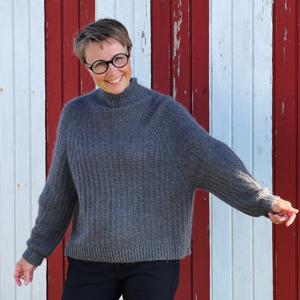 Ribbed Jumper Anne Ventzel - Garnkit (uden opskrift) Mohair