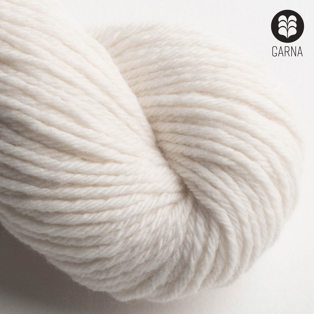 GARNA Nobilis 2 Superfin Lammeuld garn : 107 Natur hvid (Undyed)