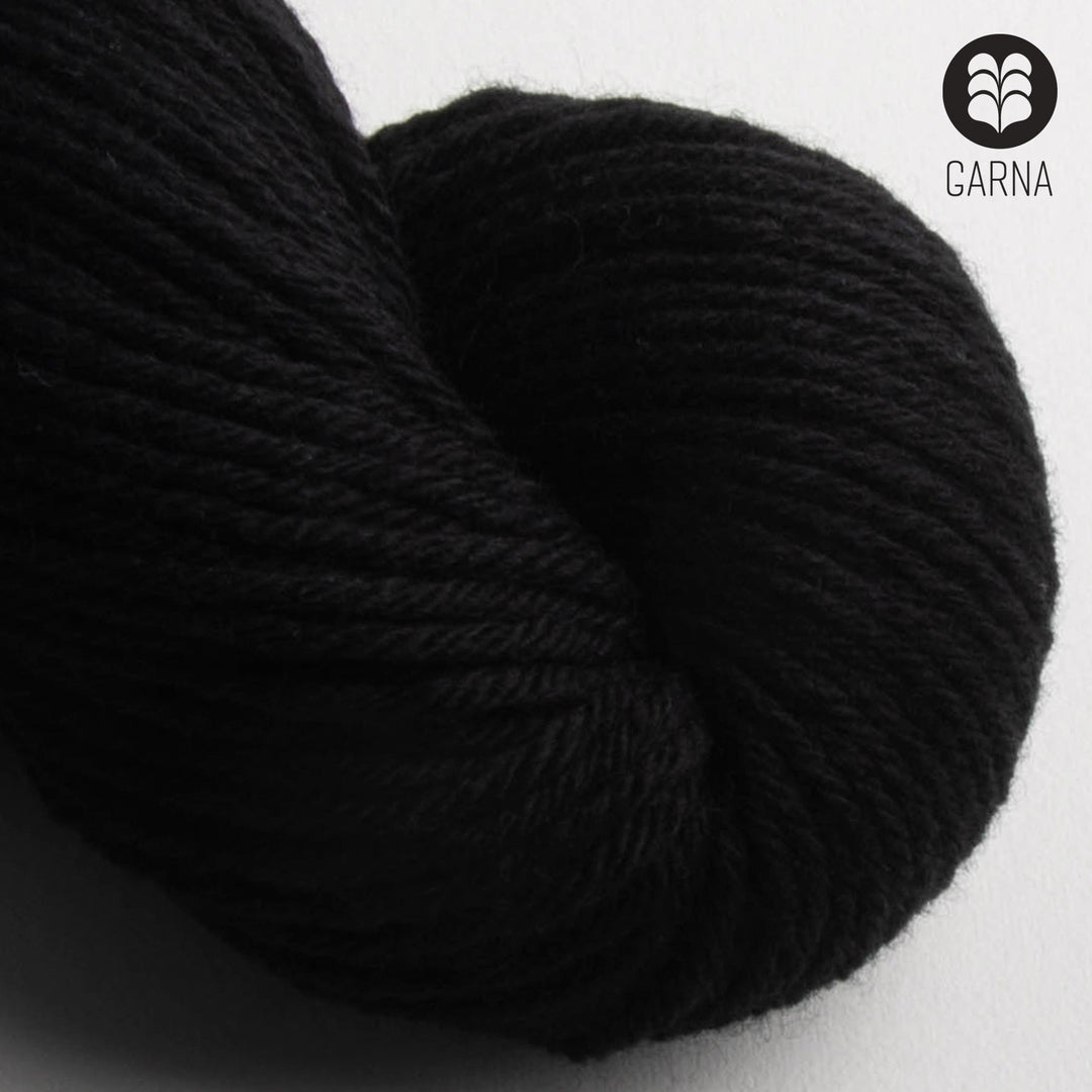 GARNA Nobilis 2 Superfin Lammeuld garn : 199 Sort