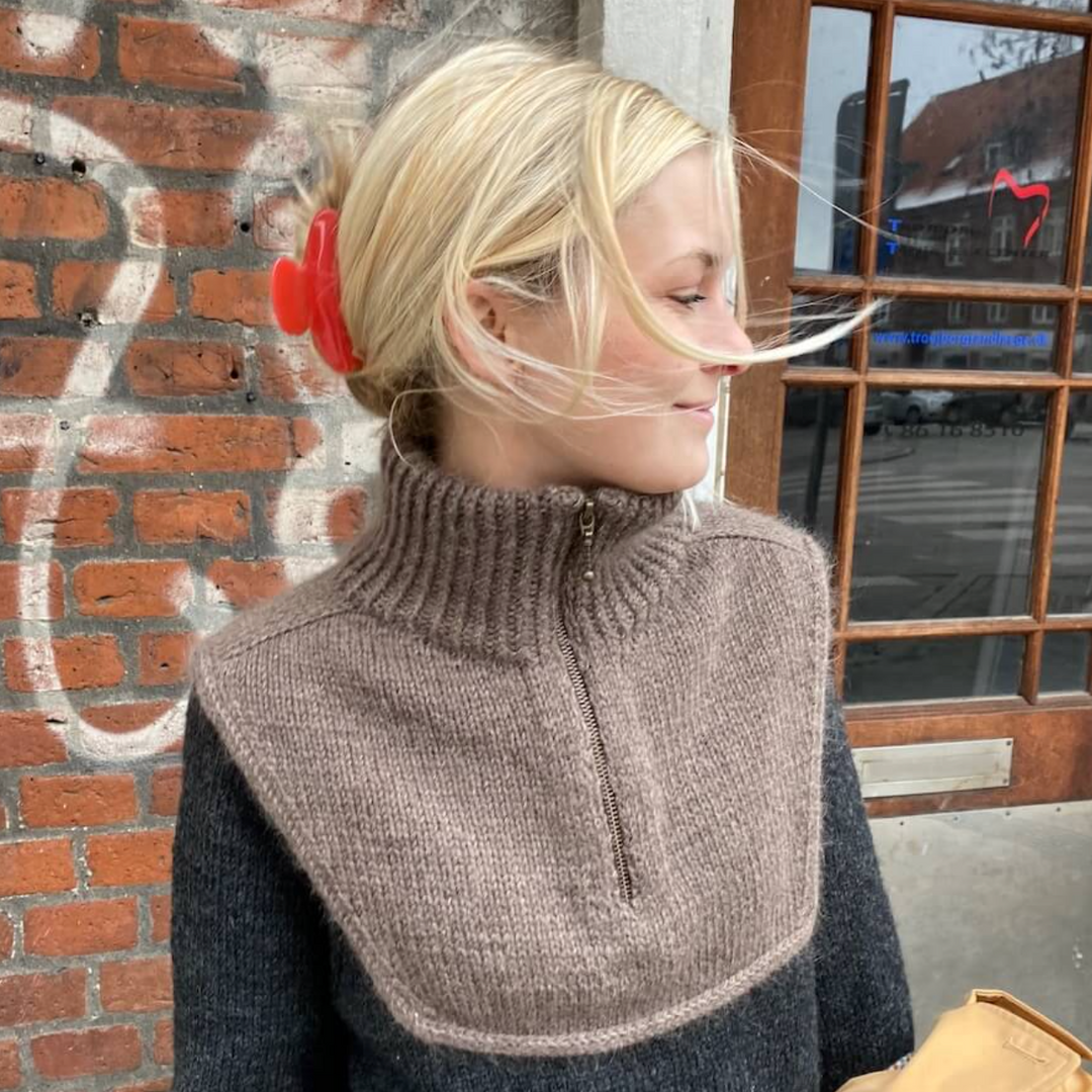 Zipper Neck PetiteKnit - Strikkekit Silkmohair