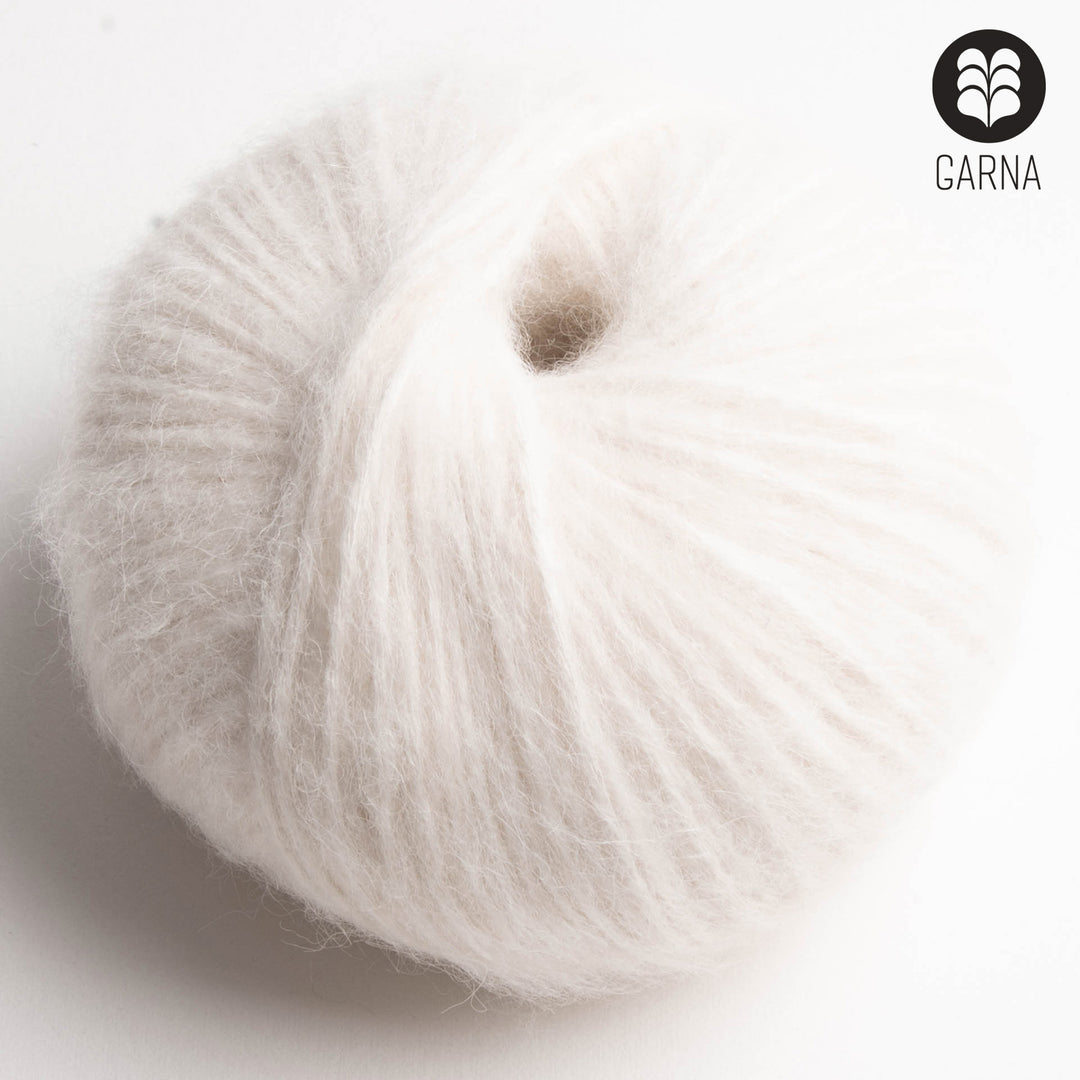GARNA Adonia Baby suri alpaca garn : 115 Natur hvid