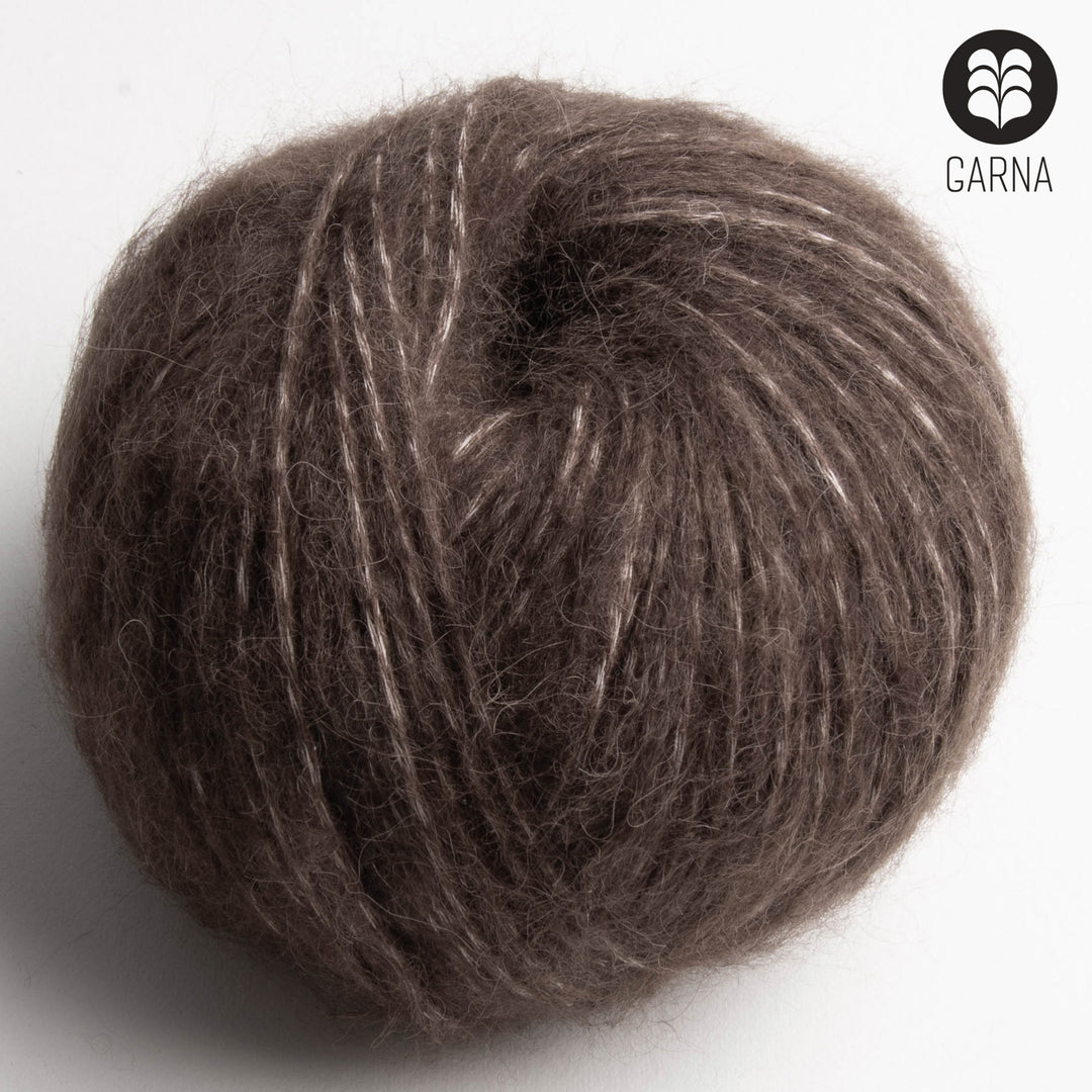 GARNA Adonia Baby suri alpaca garn : 283 Mørkebrun