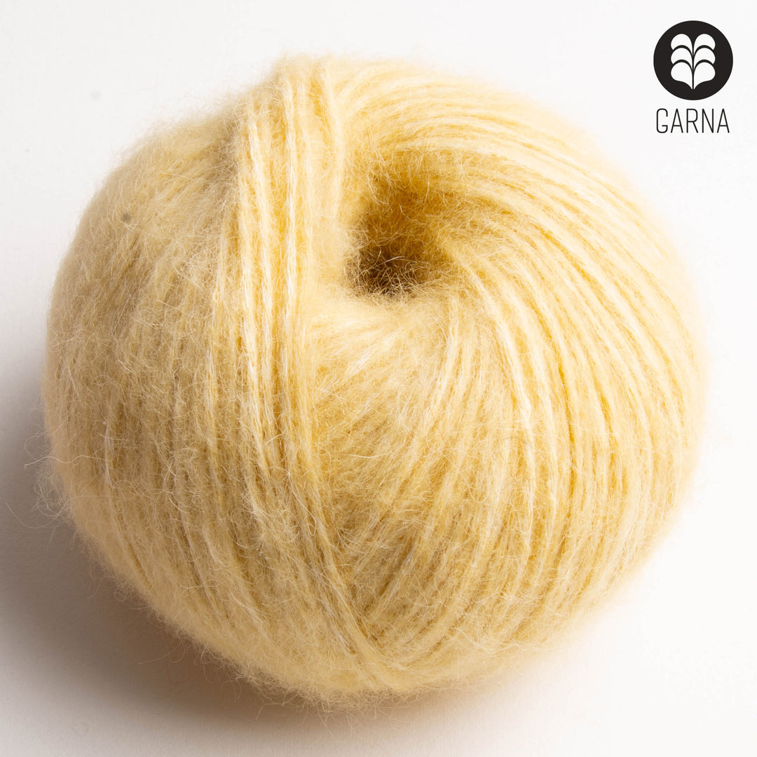 GARNA Adonia Baby suri alpaca garn : 413 Sart gul