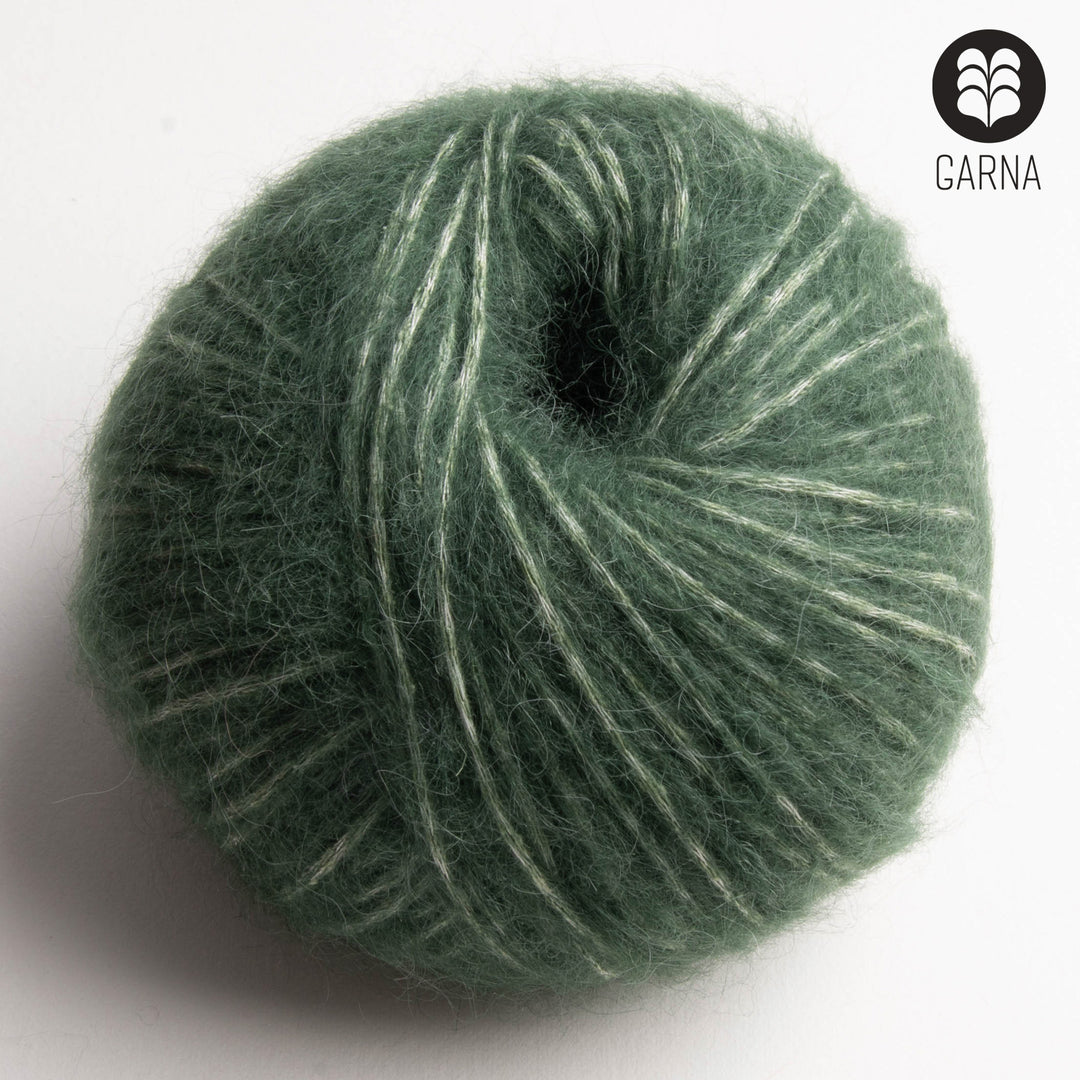 GARNA Adonia Baby suri alpaca garn : 560 Støvet grøn