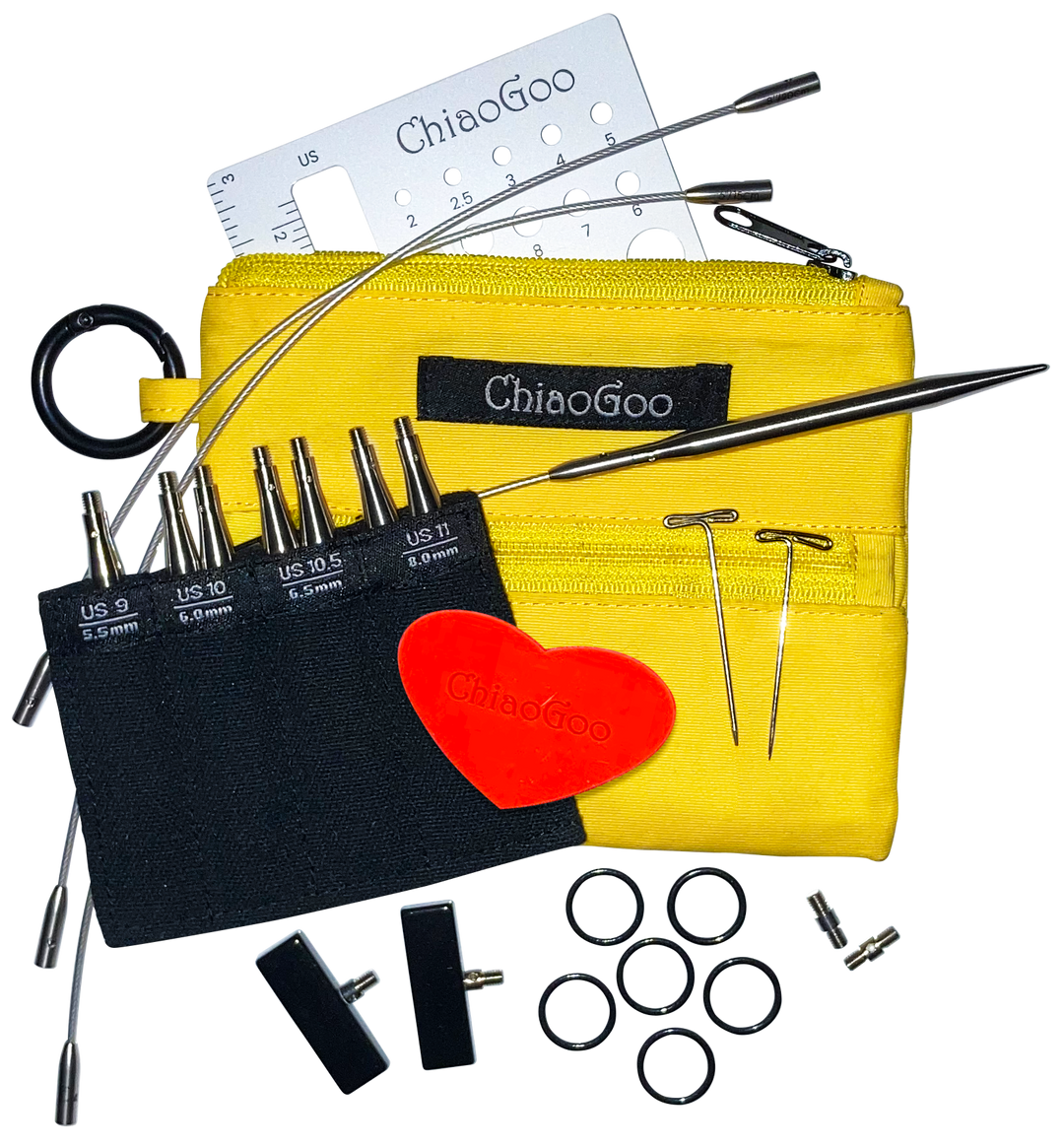 ChiaoGoo - TWIST Yellow Shorties pindesæt ⎟ Large / 8 cm