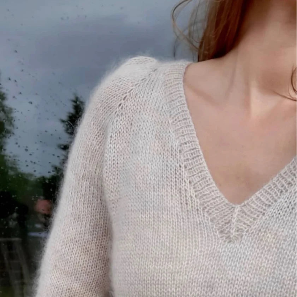 Casia Sweater V-neck Refined Knitwear - Garnkit (uden opskrift)