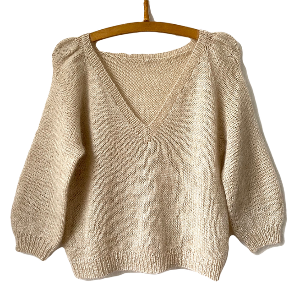 Casia Sweater V-neck Refined Knitwear - Garnkit (uden opskrift)