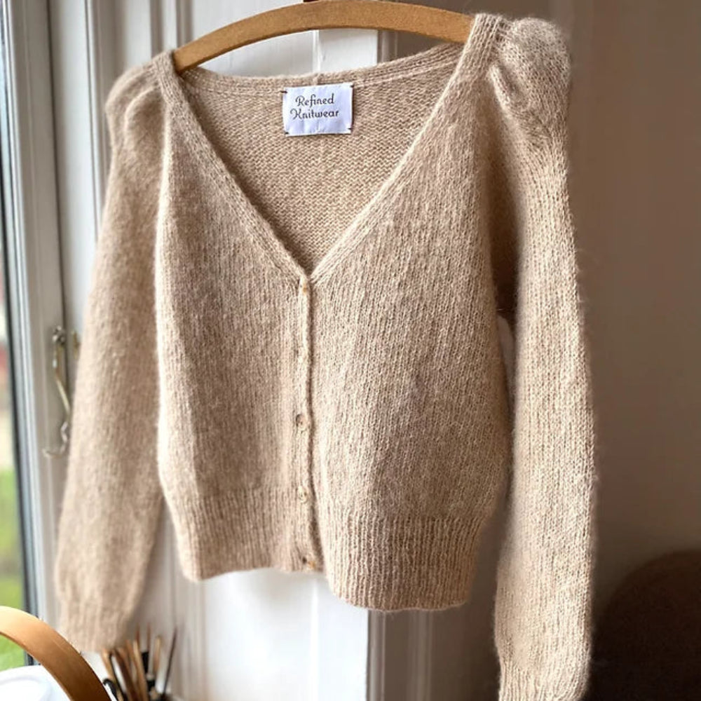 Casia Cropped Cardigan Refined Knitwear - Garnkit (uden opskrift) mohair