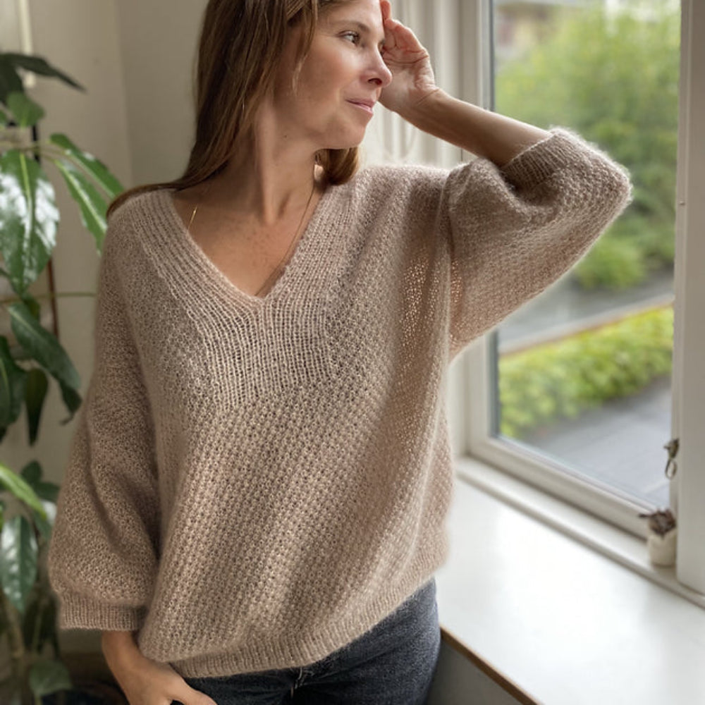 Fungus Sweater V-neck Refined Knitwear - Garnkit (uden opskrift)
