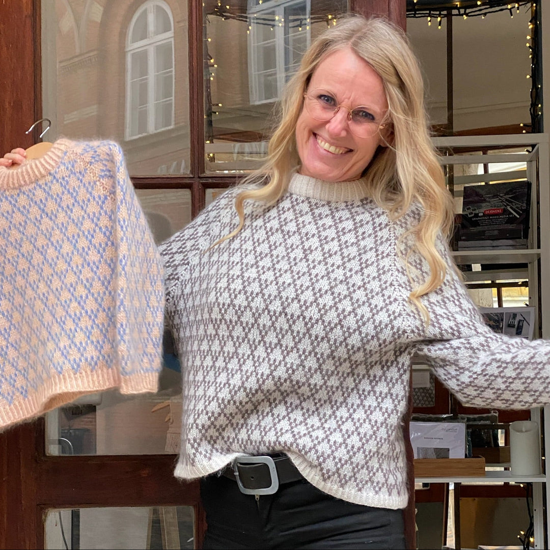 SPOT SWEATER Anne Ventzel - Garnkit (uden opskrift) Mohair