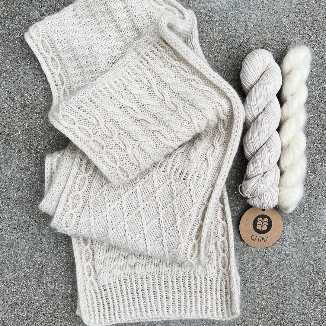 LUNA scarf strikkekit  - Mohair edition