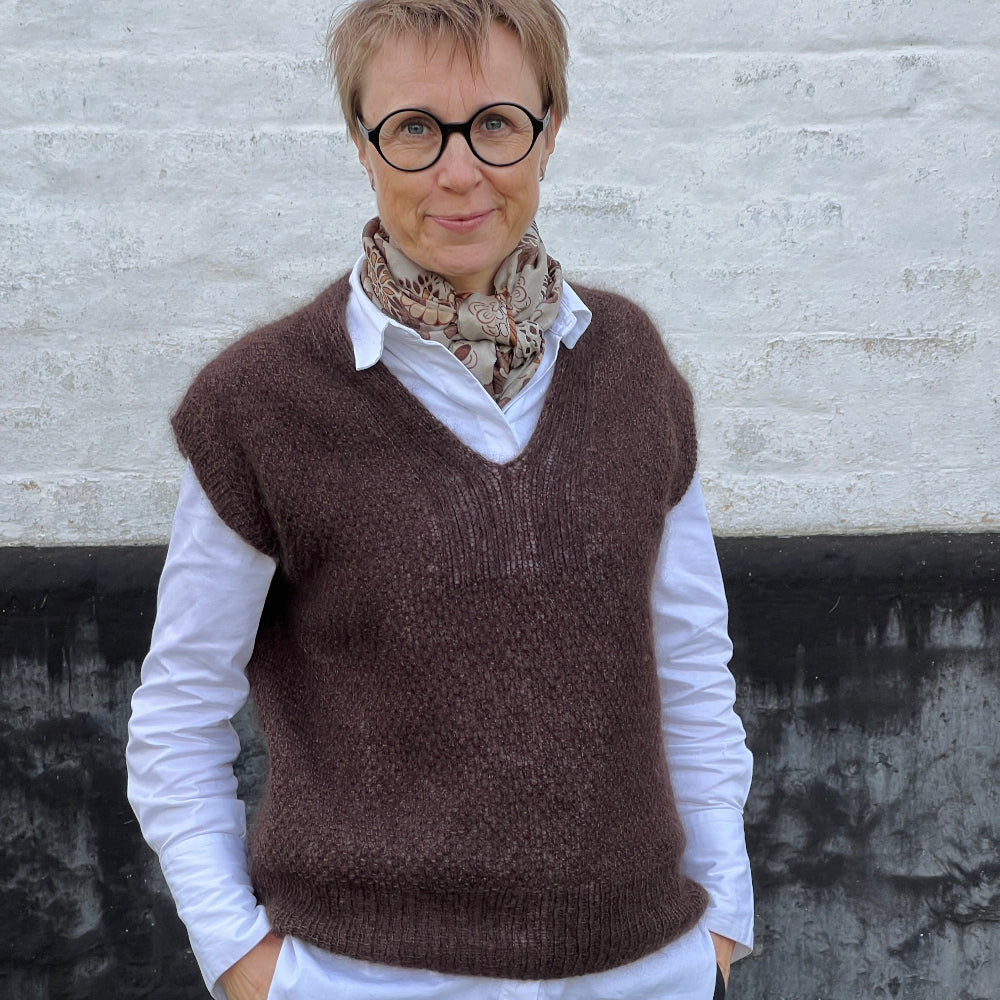 Fungus Slipover V-neck Refined Knitwear - Garnkit (uden opskrift)