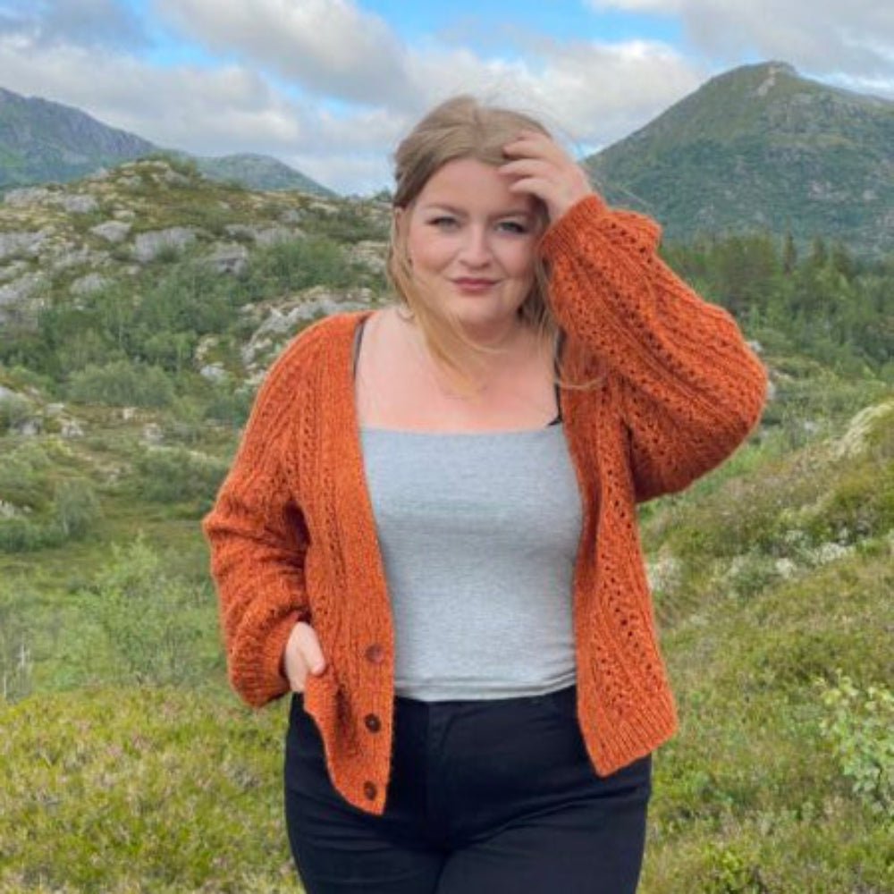 Vildcardigan STRIKRIK - Garnkit (uden opskrift) Cashmere Luksus